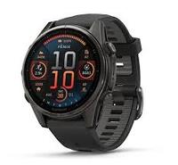 Смарт-годинник Garmin Fenix 8 – 51 mm, AMOLED Sapphire, Carbon Gray DLC Titanium with Black/Pebble Gray Silicone Band