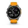 Смарт-годинник Garmin Fenix 8 – 51 mm, AMOLED Sapphire, Titanium with Spark Orange/Graphite Silicone Band