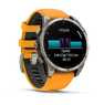 Смарт-годинник Garmin Fenix 8 – 51 mm, AMOLED Sapphire, Titanium with Spark Orange/Graphite Silicone Band