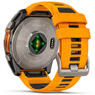 Смарт-годинник Garmin Fenix 8 – 51 mm, AMOLED Sapphire, Titanium with Spark Orange/Graphite Silicone Band