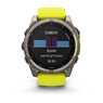 Смарт-годинник Garmin Fenix 8 – 51 mm, Solar Sapphire, Titanium with Amp Yellow/Graphite Silicone Band