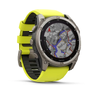 Смарт-годинник Garmin Fenix 8 – 51 mm, Solar Sapphire, Titanium with Amp Yellow/Graphite Silicone Band
