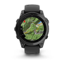 Смарт-годинник Garmin Fenix E – 47 mm, AMOLED Slate Gray Steel with Black Silicone Band