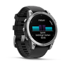 Смарт-годинник Garmin Fenix E – 47 mm, AMOLED Stainless Steel with Black Silicone Band