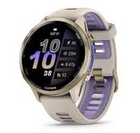 Смарт-годинник Garmin Forerunner 970 Soft Gold Titanium with French Gray Case and French Gray/Translucent Indigo Band
