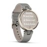Смарт-годинник Garmin Lily Classic Cream Gold Bezel with Braloba Gray Case and Italian Leather Band