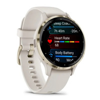 Смарт-годинник Garmin Venu 3S Soft Gold Stainless Steel Bezel with Ivory Case and Silicone Band