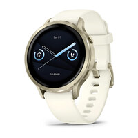 Смарт-годинник Garmin Venu 4 41 mm Lunar Gold with Bone Silicone Band