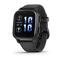 Смарт-годинник Garmin Venu Sq 2 – Music Edition Slate Aluminum Bezel with Black Case and Silicone Band