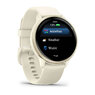Смарт-годинник Garmin vivoactive 6 Lunar Gold з Bone білим силіконовим ремінцем