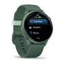 Смарт-годинник Garmin vivoactive 6 Metallic Jasper Green з Jasper Green зеленим силіконовим ремінцем