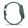 Смарт-годинник Garmin vivoactive 6 Metallic Jasper Green з Jasper Green зеленим силіконовим ремінцем