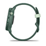 Смарт-годинник Garmin vivoactive 6 Metallic Jasper Green з Jasper Green зеленим силіконовим ремінцем