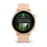 Смарт-годинник Garmin vivoactive 6 Metallic Pink Dawn з Pink Dawn рожевим силіконовим ремінцем