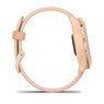Смарт-годинник Garmin vivoactive 6 Metallic Pink Dawn з Pink Dawn рожевим силіконовим ремінцем