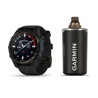 Спортивний годинник Garmin Descent Mk3i – 43 mm Carbon Gray DLC Titanium with Black Silicone Band and Descent T2 Transceiver