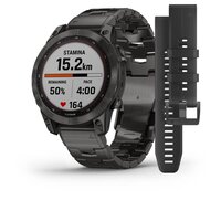 Спортивные часы Garmin Fenix 7 Sapphire Solar Carbon Grey DLC Titanium with Carbon Grey DLC Vented Titanium Band