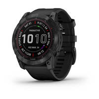 Спортивные часы Garmin Fenix 7X Sapphire Solar Black DLC Titanium with Black Band