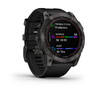 Спортивные часы Garmin Fenix 7X Sapphire Solar Carbon Gray DLC Titanium with Black Band