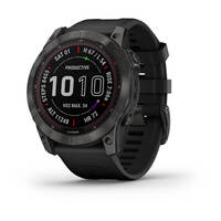 Спортивные часы Garmin Fenix 7X Sapphire Solar Carbon Gray DLC Titanium with Black Band