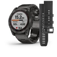 Спортивные часы Garmin Fenix 7X Sapphire Solar Carbon Grey DLC Titanium with Carbon Grey DLC Vented Titanium Band