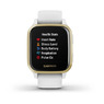 Спортивные часы Garmin Venu Sq Light Gold Aluminum Bezel with White Case and Silicone Band
