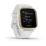 Спортивные часы Garmin Venu Sq Light Gold Aluminum Bezel with White Case and Silicone Band