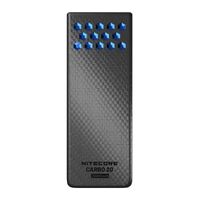 Зовнішній зарядний пристрій Power Bank Nitecore CARBO 20 (LED дисплей, QC 3.0, 20000mAh), чорно-синій